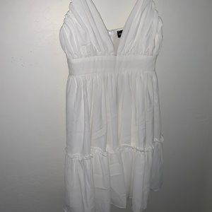 White strappy skater dress